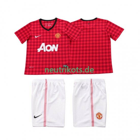Fußballtrikot Manchester United 2012 2013 Retro Kinder Heim Kurzarm