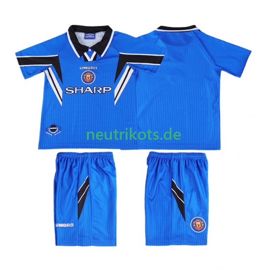 Fußballtrikot Manchester United 1996 1998 Retro Kinder Ausweich Kurzarm
