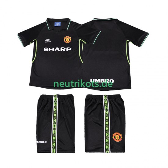 Fußballtrikot Manchester United 1998 Retro Kinder Ausweich 1999 Kurzarm
