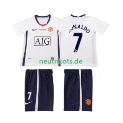Fußballtrikot Manchester United Ronaldo 7 Champions League 2009 Retro Kinder Auswärts 2008 Kurzarm