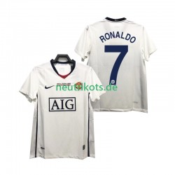 Fußballtrikot Manchester United Ronaldo 7 Champions League 2009 Retro Herren Auswärts 2008 Kurzarm