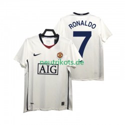 Fußballtrikot Manchester United Ronaldo 7 Premier League 2009 Retro Herren Auswärts 2008 Kurzarm