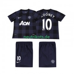 Fußballtrikot Manchester United Rooney 10 2013 2014 Retro Kinder Auswärts Kurzarm