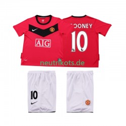 Fußballtrikot Manchester United Rooney 10 2009 Retro Kinder Heim 2010 Kurzarm