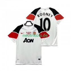 Fußballtrikot Manchester United Rooney 10 Champions League 2012 Retro Herren Ausweich 2011 Kurzarm