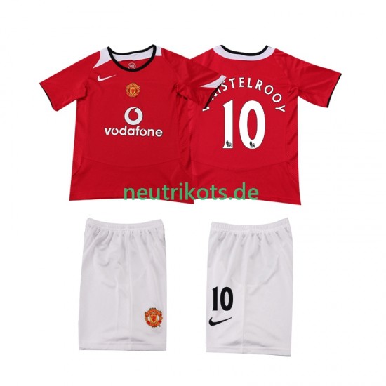 Fußballtrikot Manchester United Ruud van Nistelrooy 2005 Retro Kinder Heim 2006 Kurzarm