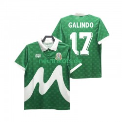 Fußballtrikot Mexiko GALINDO 17 1995 Retro Herren Heim Kurzarm