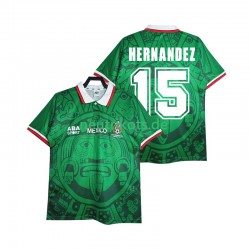 Fußballtrikot Mexiko HERNANDEZ 15 1998 Retro Herren Heim Kurzarm