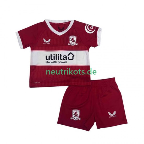 Fußballtrikot Middlesbrough Kinder Heim 2025-2026 Kurzarm