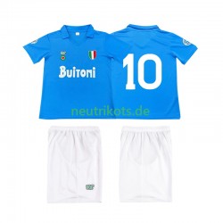 Fußballtrikot SSC Neaples 10 1987 1988 Retro Kinder Heim Kurzarm