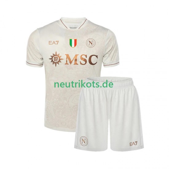 Fußballtrikot SSC Neaples Kinder Auswärts 2025-2026 Kurzarm