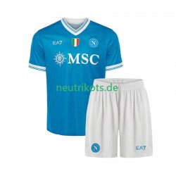 Fußballtrikot SSC Neaples Kinder Heim 2025-2026 Kurzarm