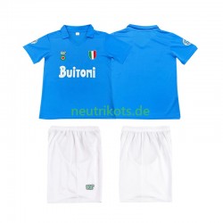 Fußballtrikot SSC Neaples 1987 1988 Retro Kinder Heim Kurzarm