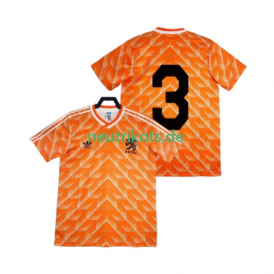 Fußballtrikot Niederlande 3 1988 Retro Herren Heim Kurzarm
