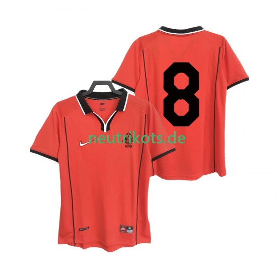 Fußballtrikot Niederlande 8 1998 Retro Herren Heim Kurzarm