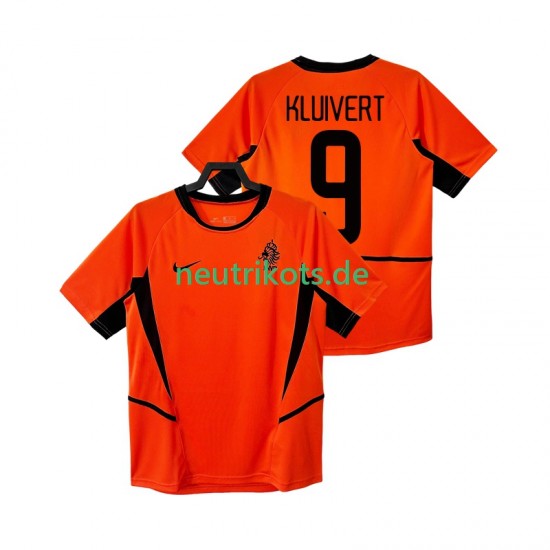 Fußballtrikot Niederlande KLUIVERT 9 2002 Retro Herren Heim Kurzarm