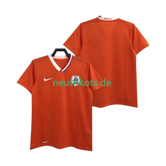 Fußballtrikot Niederlande Retro Herren Heim 2008 Kurzarm