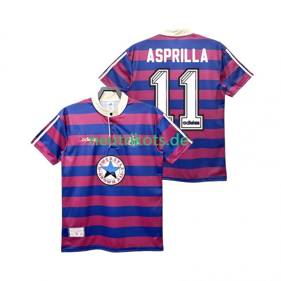 Fußballtrikot Newcastle United ASPRILLA 11 1995 1997 Retro Herren Auswärts Kurzarm