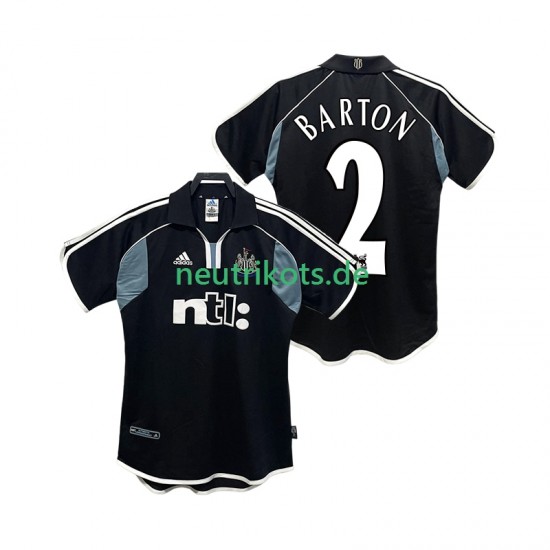 Fußballtrikot Newcastle United BARTON 2 2000 2001 Retro Herren Auswärts Kurzarm