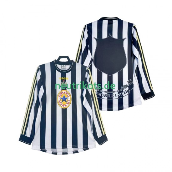 Fußballtrikot Newcastle United 1997 Retro Herren Heim 1999 Langarm