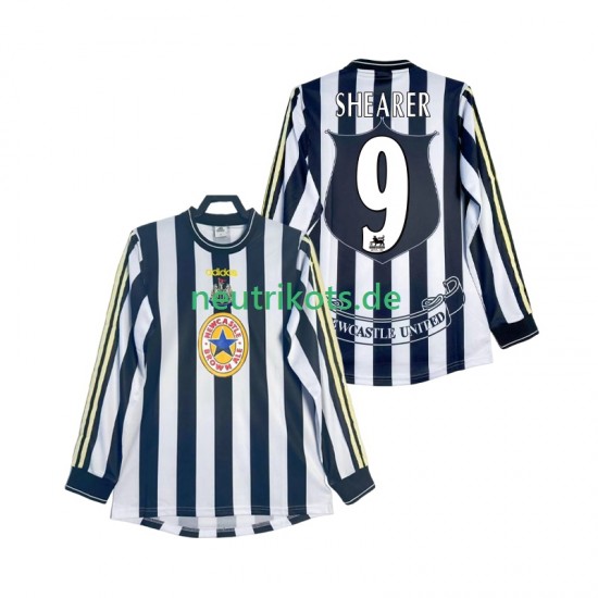 Fußballtrikot Newcastle United SHEARER 9 1997 Retro Herren Heim 1999 Langarm