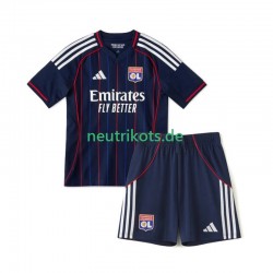 Fußballtrikot Olympique Lyon Kinder Auswärts 2025-2026 Kurzarm