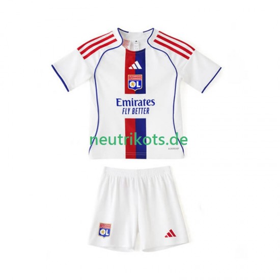 Fußballtrikot Olympique Lyon Kinder Heim 2025-2026 Kurzarm