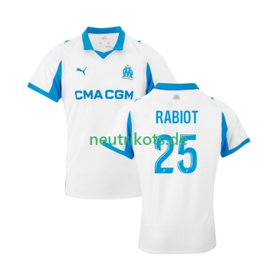 Fußballtrikot Olympique Marseille Adrien Rabiot 25 Herren Heim 2025-2026 Kurzarm