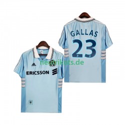 Fußballtrikot Olympique Marseille Gallas 23 1998 Retro Herren Auswärts 1999 Kurzarm