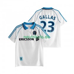 Fußballtrikot Olympique Marseille Gallas 23 1998 Retro Herren Heim 1999 Kurzarm
