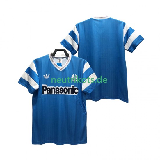 Fußballtrikot Olympique Marseille 1990 Retro Herren Auswärts Kurzarm