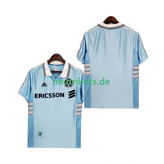 Fußballtrikot Olympique Marseille 1998 Retro Herren Auswärts 1999 Kurzarm