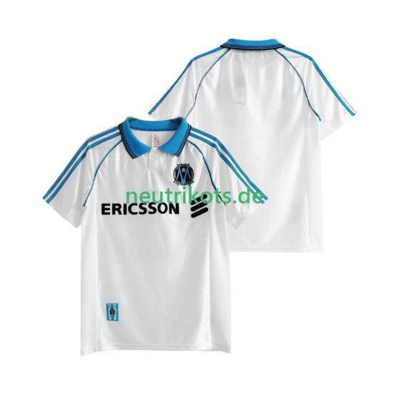 Fußballtrikot Olympique Marseille 1998 Retro Herren Heim 1999 Kurzarm