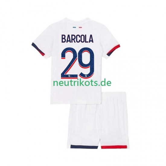 Fußballtrikot Paris Saint-Germain Bradley Barcola 29 Kinder Auswärts 2025-2026 Kurzarm