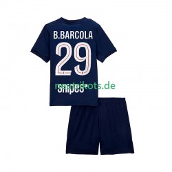 Fußballtrikot Paris Saint-Germain Bradley Barcola 29 Kinder Heim 2025-2026 Kurzarm
