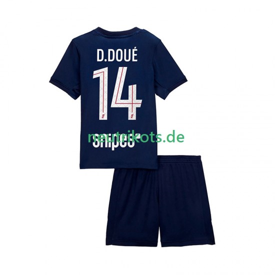 Fußballtrikot Paris Saint-Germain Desire Doue 14 Kinder Heim 2025-2026 Kurzarm
