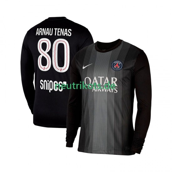 Fußballtrikot Paris Saint-Germain Arnau Tenas 80 Torwart Herren Heim 2025-2026 Langarm
