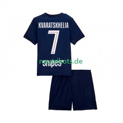 Fußballtrikot Paris Saint-Germain Khvicha Kvaratskhelia 7 Kinder Heim 2025-2026 Kurzarm
