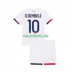 Fußballtrikot Paris Saint-Germain Ousmane Dembele 10 Kinder Auswärts 2025-2026 Kurzarm