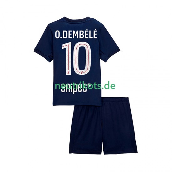 Fußballtrikot Paris Saint-Germain Ousmane Dembele 10 Kinder Heim 2025-2026 Kurzarm