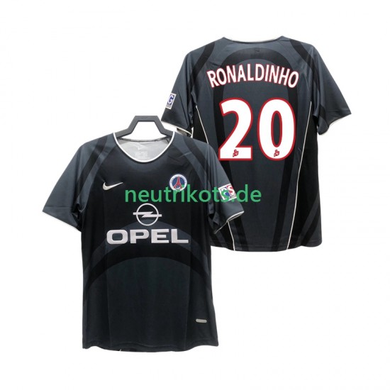 Fußballtrikot Paris Saint-Germain RONALDINHO 20 2001 2002 Retro Herren Ausweich Kurzarm