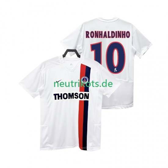 Fußballtrikot Paris Saint-Germain RONHALDINHO 10 2002 2003 Retro Herren Auswärts Kurzarm