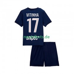 Fußballtrikot Paris Saint-Germain Vitinha 17 Kinder Heim 2025-2026 Kurzarm