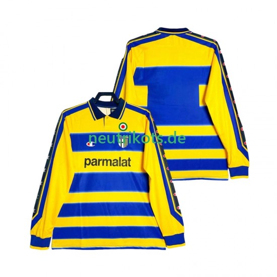 Fußballtrikot Parma 2000 Retro Herren Heim 1999 Langarm