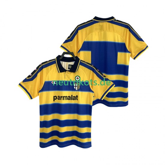 Fußballtrikot Parma 2000 Retro Herren Heim 1999 Kurzarm