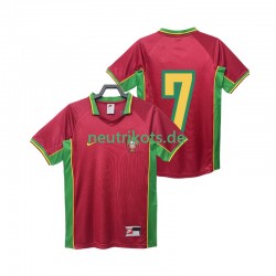 Fußballtrikot Portugal 7 1998 Retro Herren Heim Kurzarm