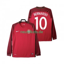 Fußballtrikot Portugal BERNARDO 10 2016 Retro Herren Heim Langarm