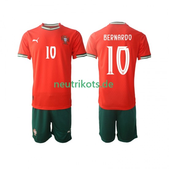 Fußballtrikot Portugal Bernardo Silva 10 Kinder Heim 2025-2026 Kurzarm