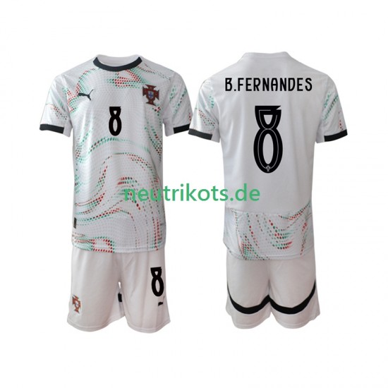 Fußballtrikot Portugal Bruno Fernandes 8 Kinder Auswärts 2025-2026 Kurzarm