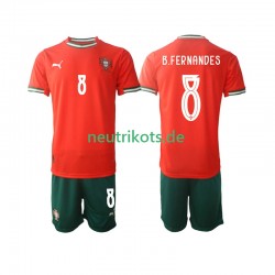Fußballtrikot Portugal Bruno Fernandes 8 Kinder Heim 2025-2026 Kurzarm